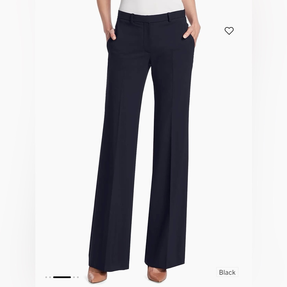 Theory • Women’s Black Wool Blend Flare Office Pants Slacks Size 4 EUC